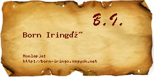 Born Iringó névjegykártya